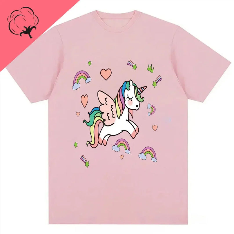 Dein cooles Einhorn T-Shirt mit Regenbogen!