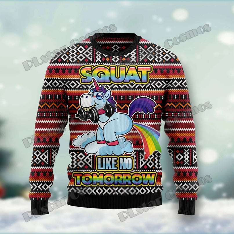 Dein fröhlicher Einhorn Weihnachts Pullover