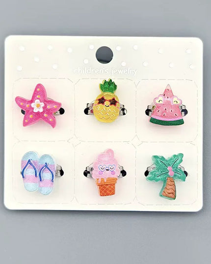 Dein Set bunter Einhorn Ringe