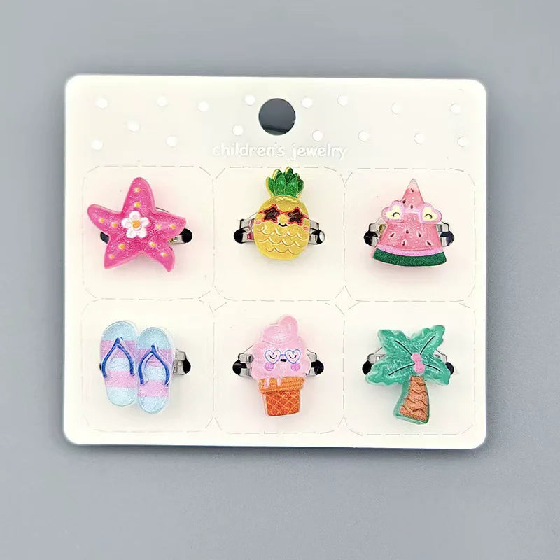 Dein Set bunter Einhorn Ringe