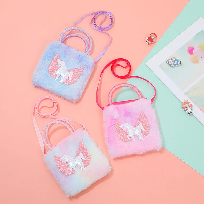 Deine lila Einhorn Umhängetasche für