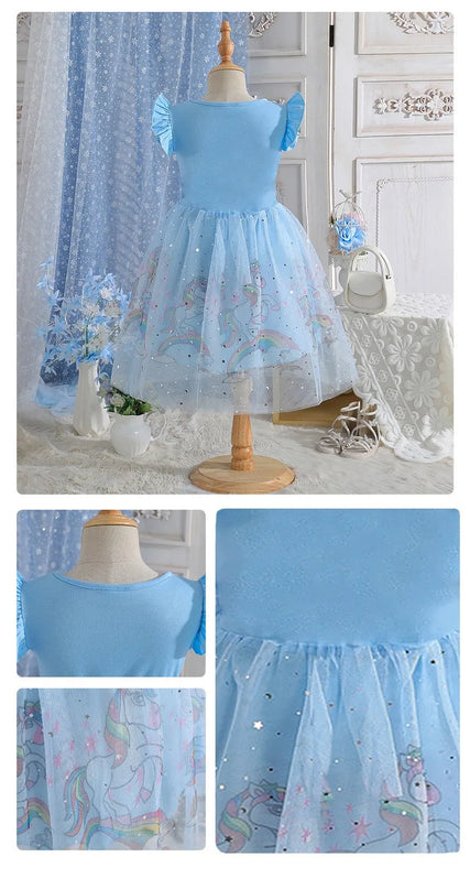 Dein strahlendes Einhorn Kleid mit bunten
