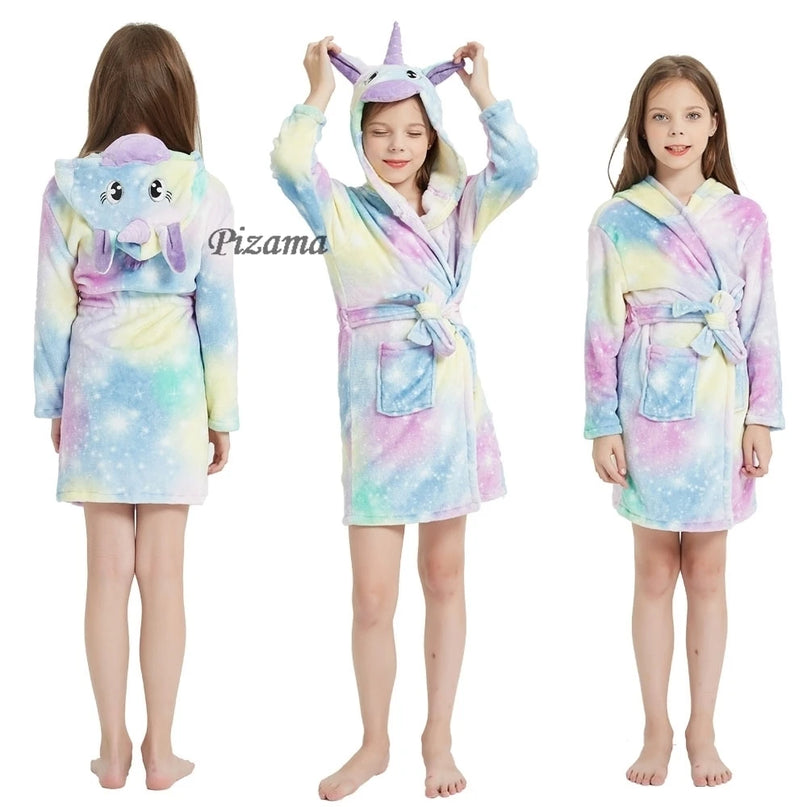 Funkelnder Einhorn Pyjama mit rosa Sternen