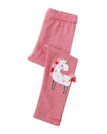 Deine gestreifte Einhorn Leggings zum