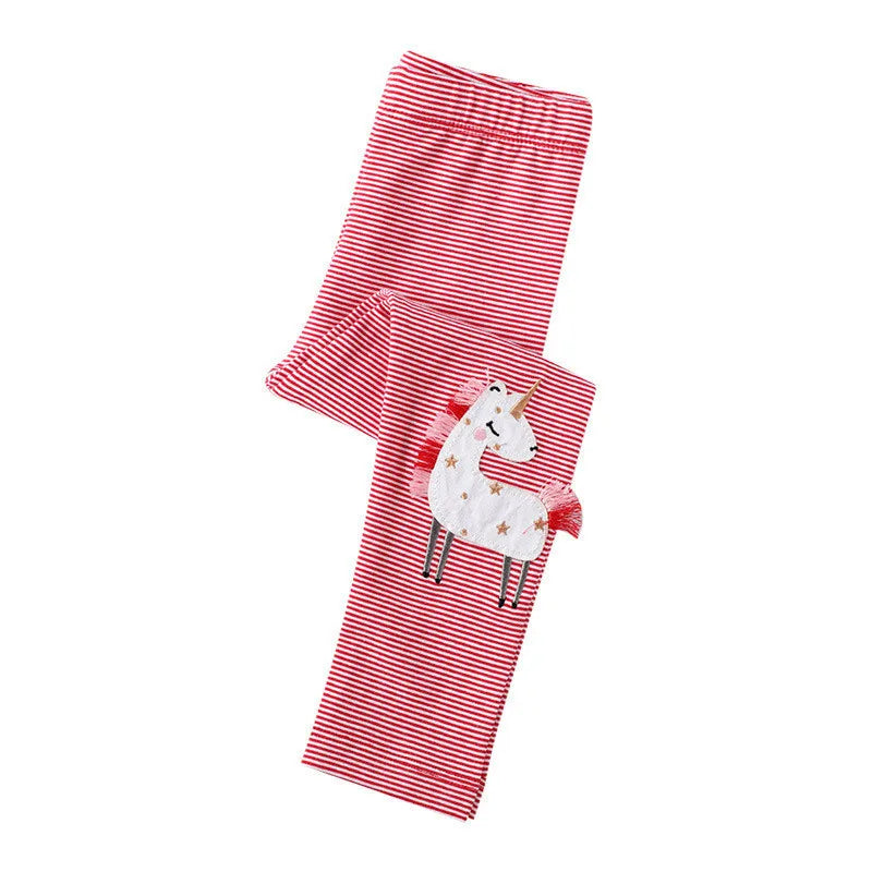 Deine gestreifte Einhorn Leggings zum