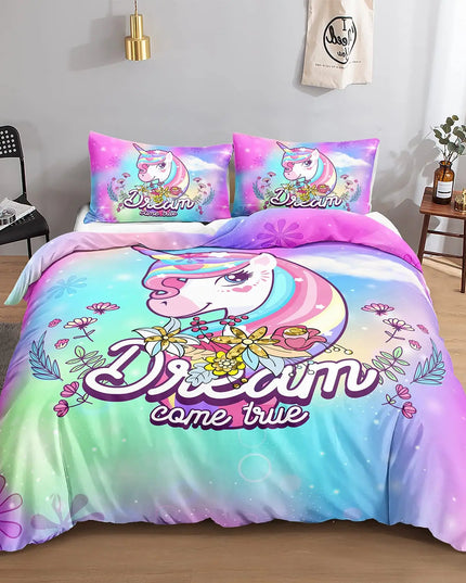Farbige Träume mit deiner Einhorn Bettwäsche!