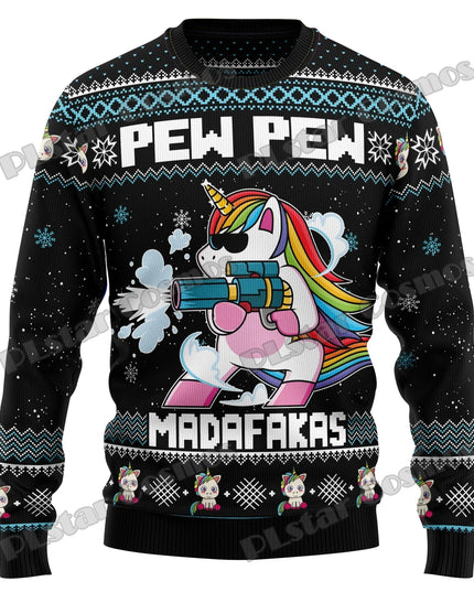Dein fröhlicher Einhorn Weihnachts Pullover