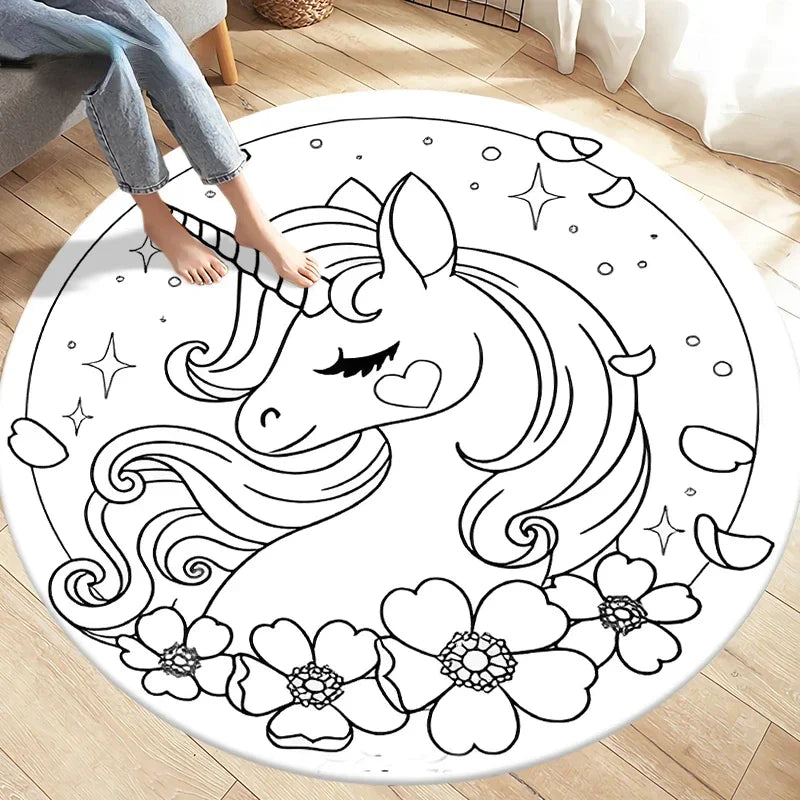 Glitzernder Einhorn Teppich für dein Zuhause!