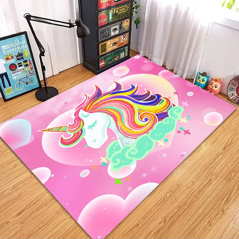 Dein süßer Einhorn Teppich in Pink!