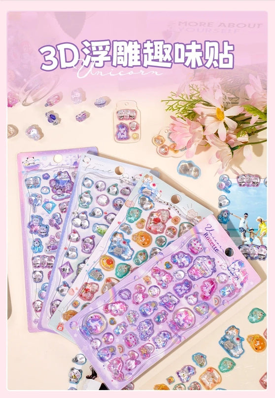 Zauberhafte Einhorn Schreibwaren Sticker!