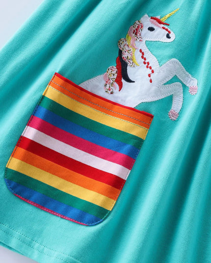 Dein cooles Einhorn Kleid in Grau!