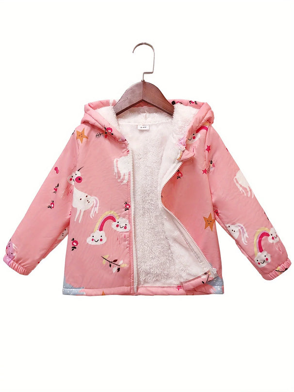 Kuschelige Einhorn Jacke mit Kapuze!
