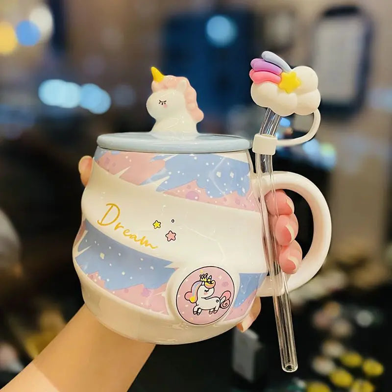 Deine süße Einhorn Tasse mit Löffel!