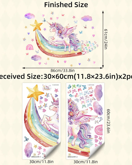 Dein zauberhaftes Einhorn Wandtattoo Schloss!