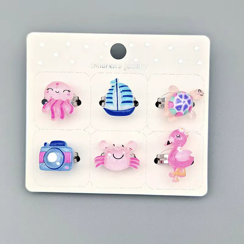 Dein Set bunter Einhorn Ringe