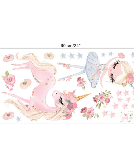 Dein Einhorn Regenbogen Wandtattoo –