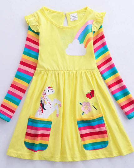Strahlendes Einhorn Kleid für deine
