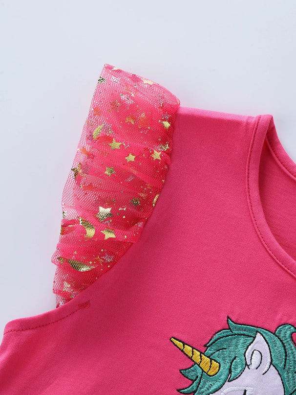 Dein zauberhaftes Einhorn Kleid Pink!
