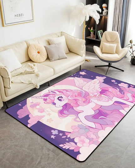 Dein süßer Einhorn Teppich mit Kirschblüten