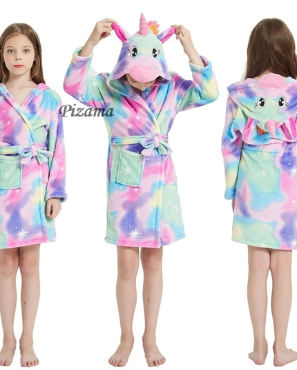 Funkelnder Einhorn Pyjama mit rosa Sternen