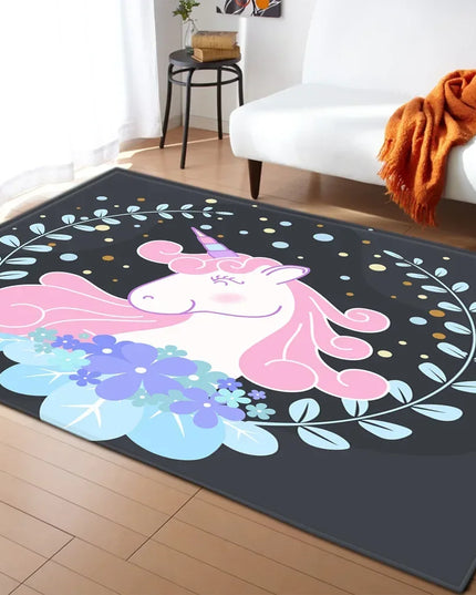 Dein Einhorn Teppich mit pinkem Schloss!
