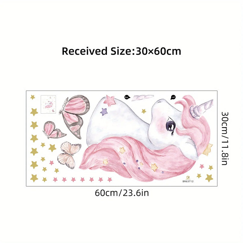 Süsses Einhorn Wandtattoo für dein Zimmer