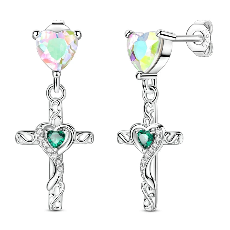 Niedliche Einhorn Ohrringe mit blauen Augen!