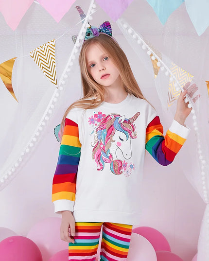 Glitzernder Einhorn Hoodie für kleine