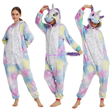 Einhorn Onesie im Panda-Design für Erwachsene, kuschelig und warm