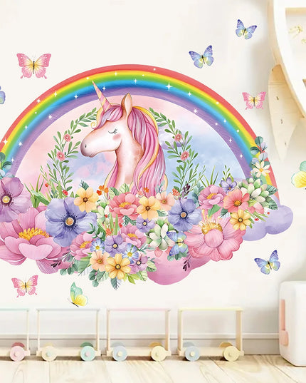 Dein Einhorn Wandtattoo mit Wolken &