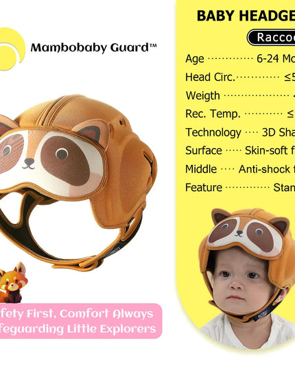 Niedliches Einhorn Kissen im Waschbär-Design als Baby-Kopfschutz für Kleinkinder, die krabbeln oder laufen lernen