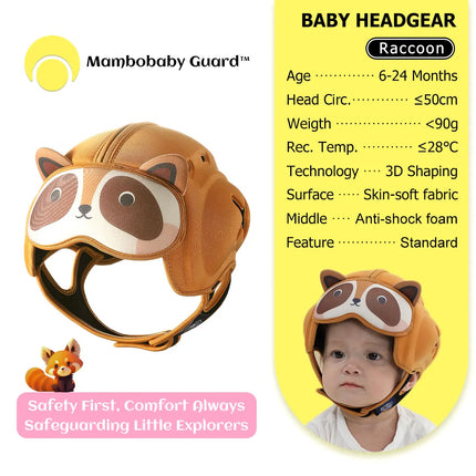 Niedliches Einhorn Kissen im Waschbär-Design als Baby-Kopfschutz für Kleinkinder, die krabbeln oder laufen lernen