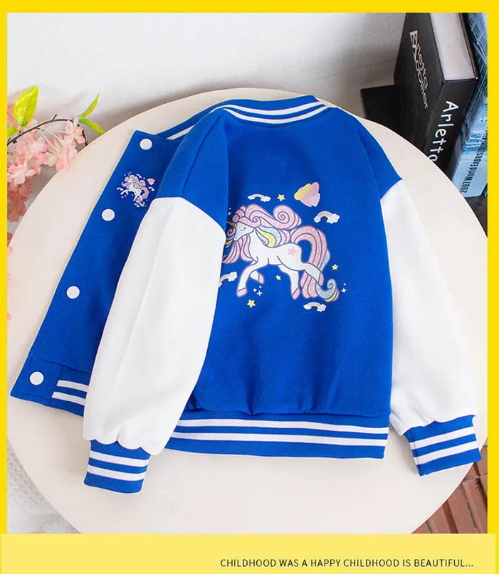 Deine coole Einhorn Baseball Jacke in Lila!
