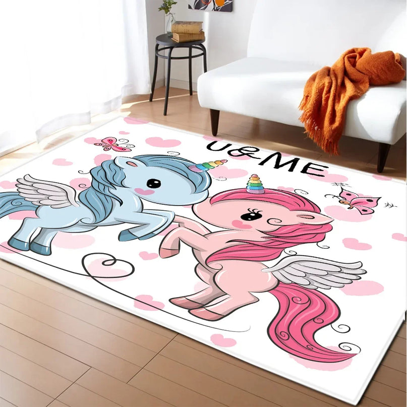 Dein rosafarbenes Einhorn Teppich Schloss!
