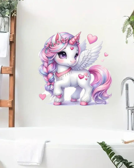 Dein Einhorn Wandtattoo in Pink