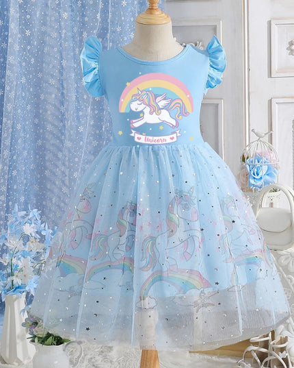 Dein strahlendes blaues Einhorn Kleid