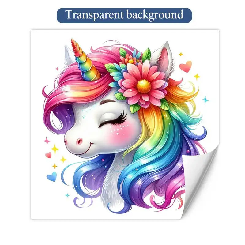 Dein Einhorn Wandtattoo Regenbogen-Zauber!