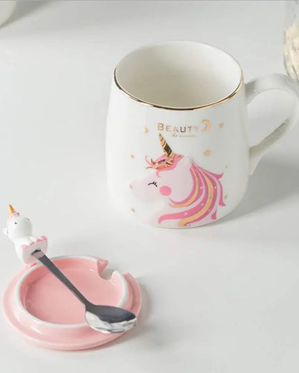 Deine zauberhafte Einhorn Tasse mit Deckel!