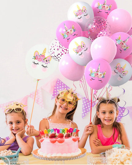 Konfetti-Zauber mit Einhorn Deko Ballons!
