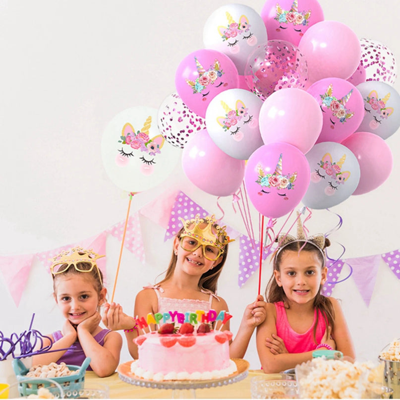 Konfetti-Zauber mit Einhorn Deko Ballons!