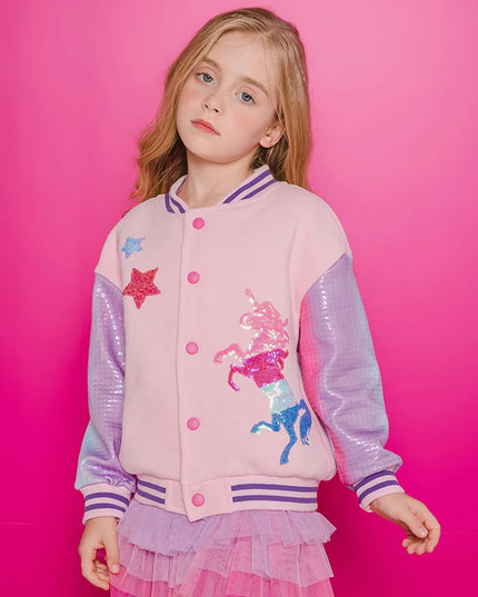 Deine coole Einhorn Jacke im Baseball-Stil