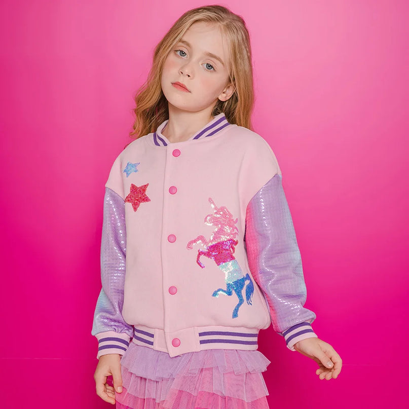 Deine coole Einhorn Jacke im Baseball-Stil