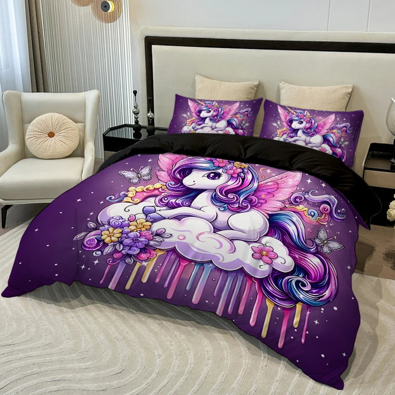 Coole Einhorn Bettwäsche im 3D-Look!