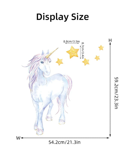 Dein Einhorn Wandtattoo mit Wolken &