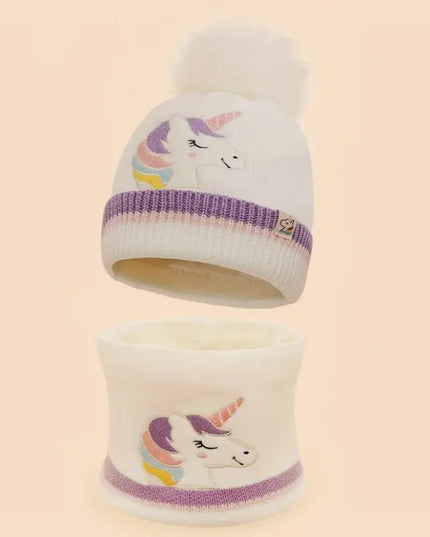 Zauberhaftes Einhorn Mützen-Set in Weiß!