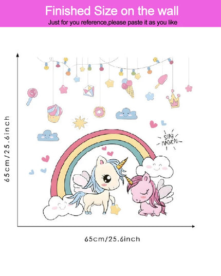 Dein Einhorn Wandtattoo: Regenbogenliebe für