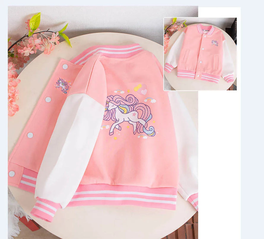 Deine coole Einhorn Baseball Jacke in Lila!