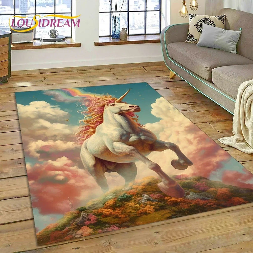 Dein Einhorn Sessel als 3D Traum-Teppich!