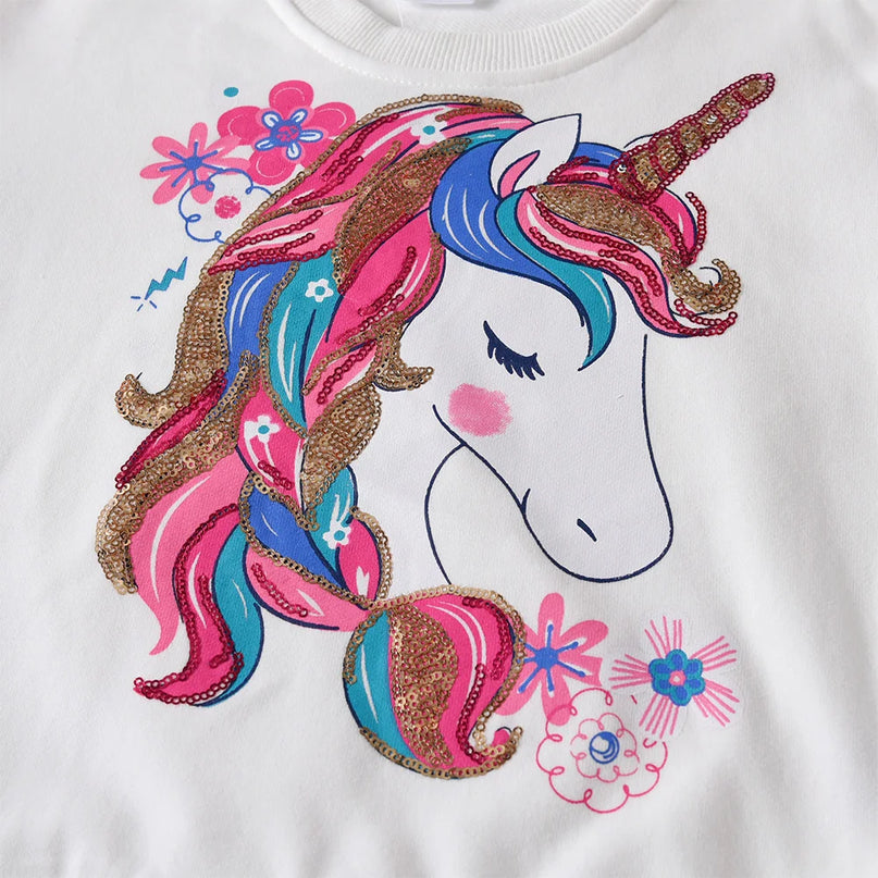 Glitzernder Einhorn Hoodie für kleine