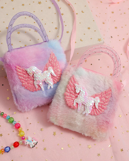 Deine lila Einhorn Umhängetasche für